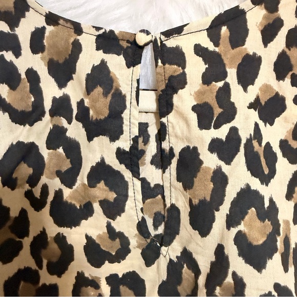 Zara Black and Tan Leopard Print Blouse - Picture 6 of 8